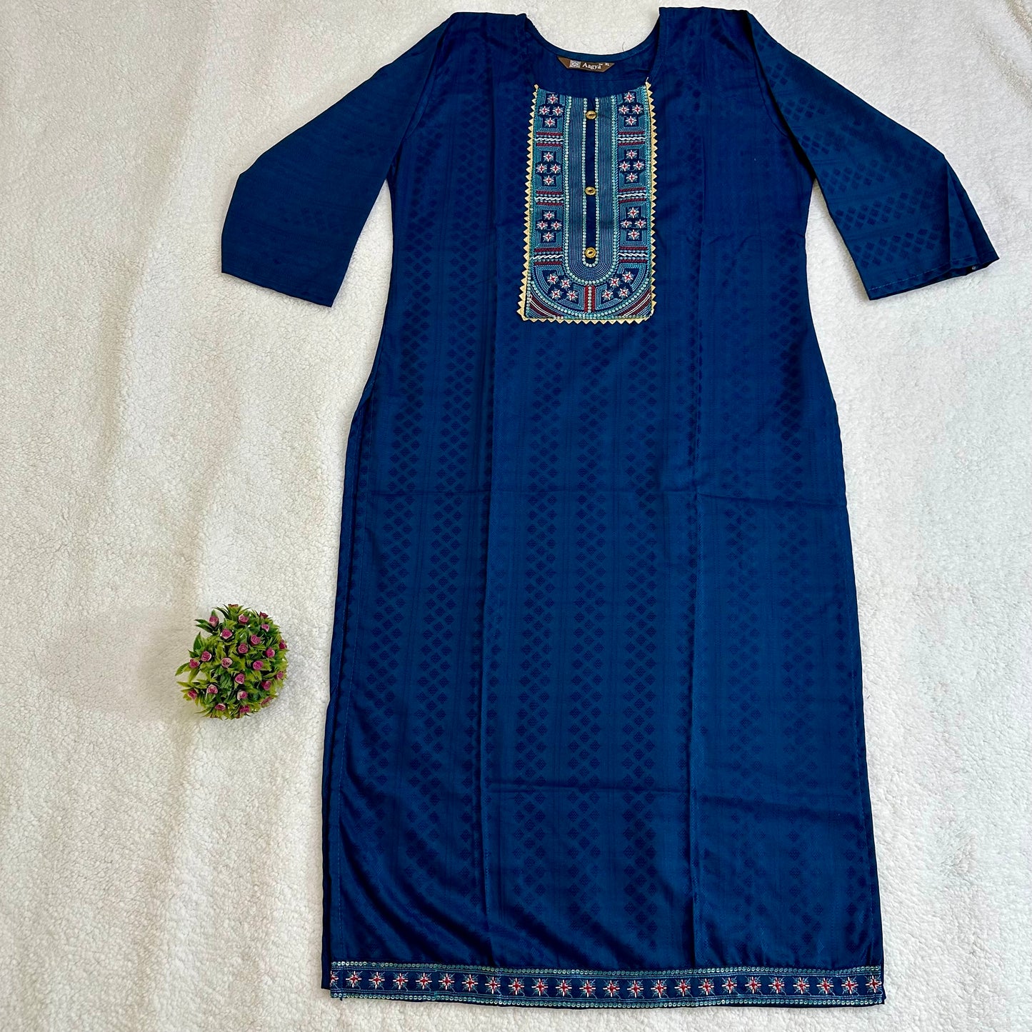 Bombay Fabric Kurti with Heavy Work on the neck