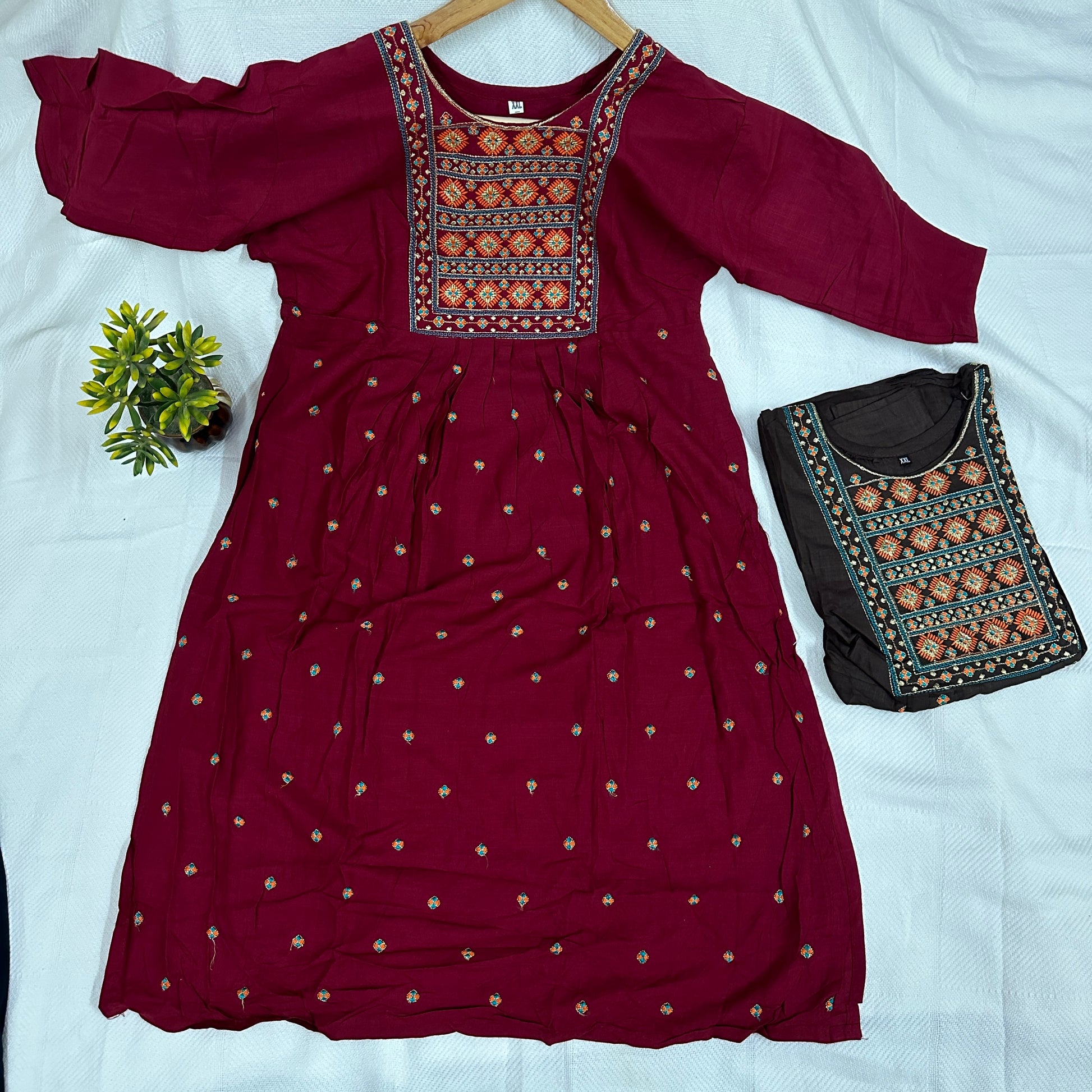 Cupro Rayon Kurti with thread work