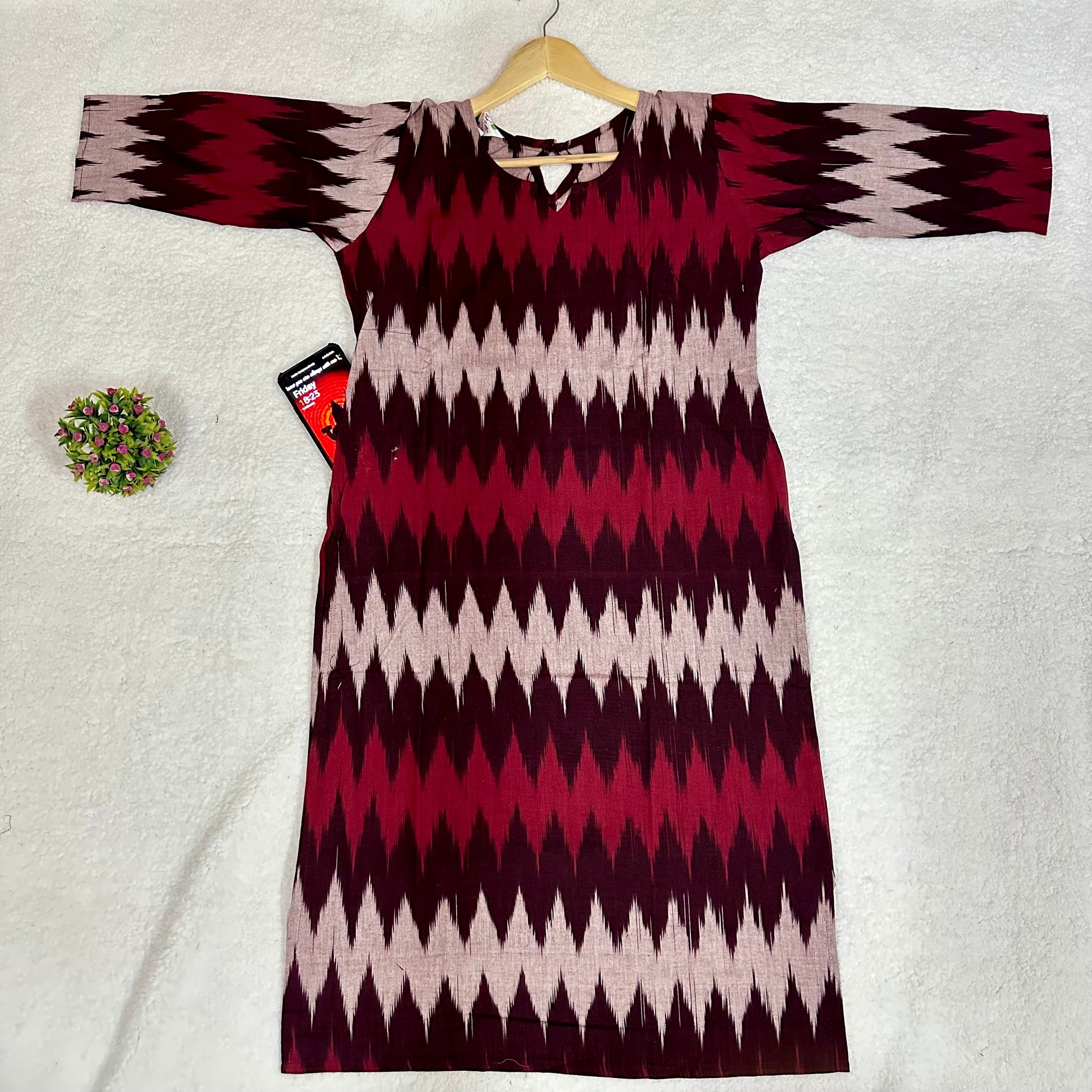 Chevron Ikkat Kurti