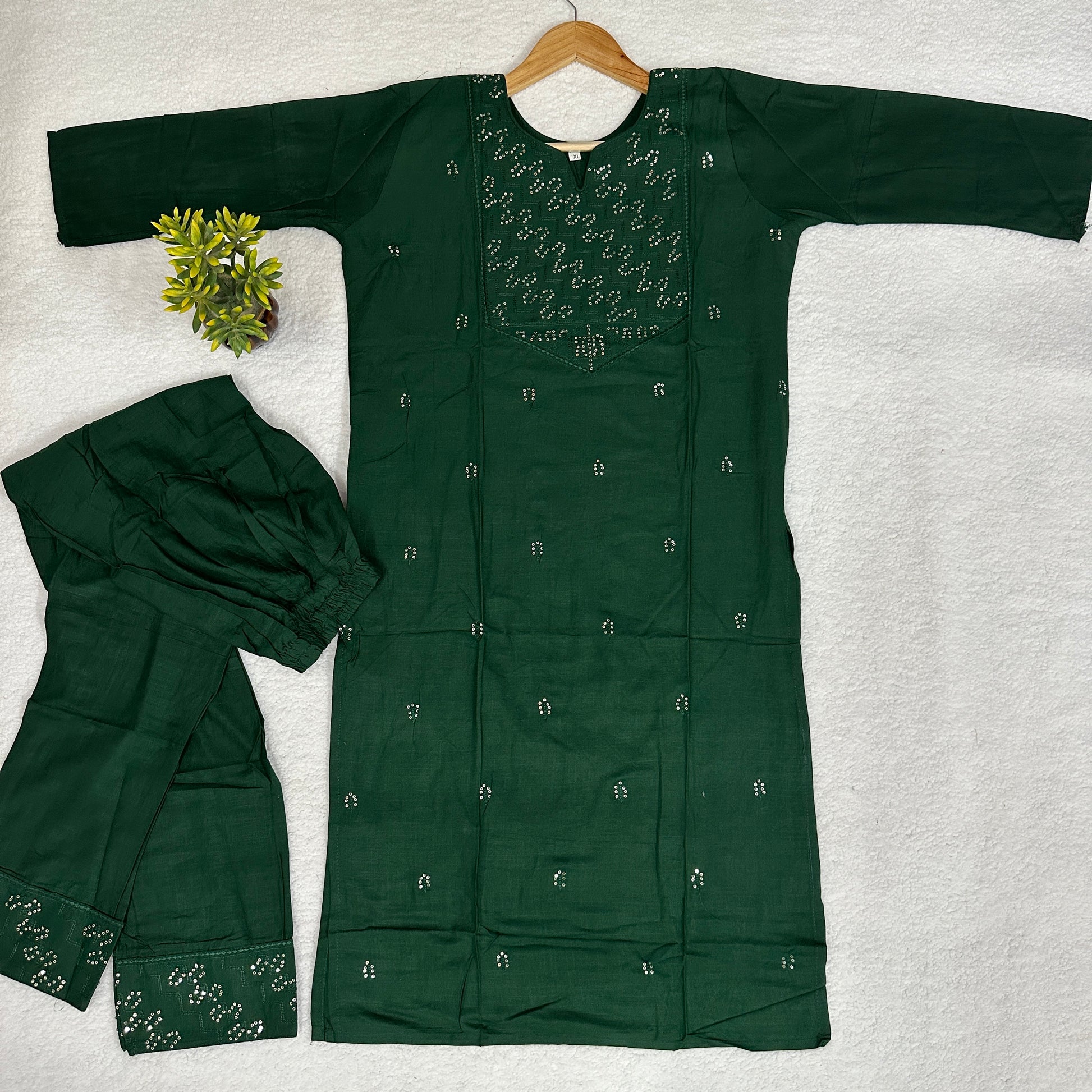 Cotton Silk Voile Kurti Set