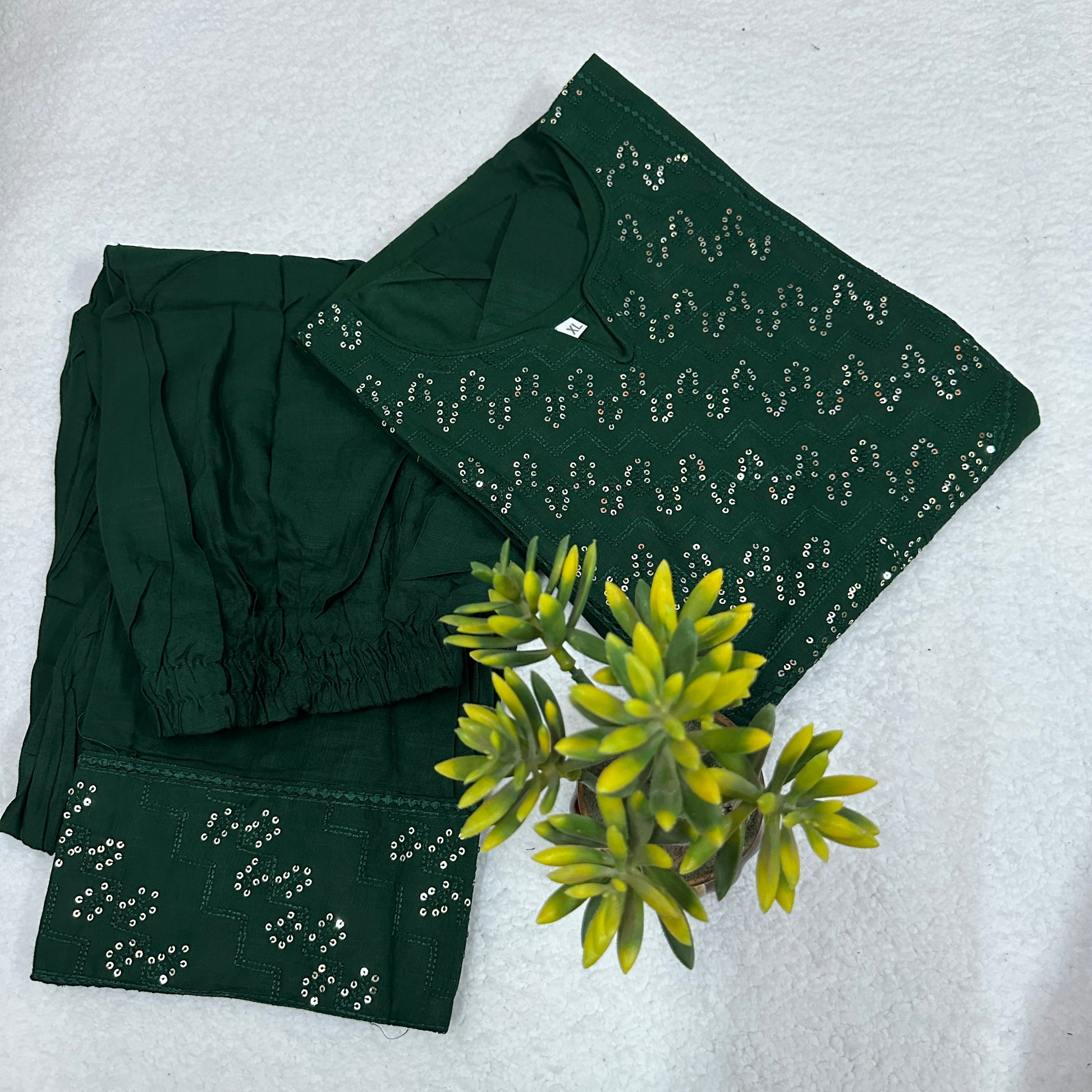 Cotton Silk Voile Kurti Set